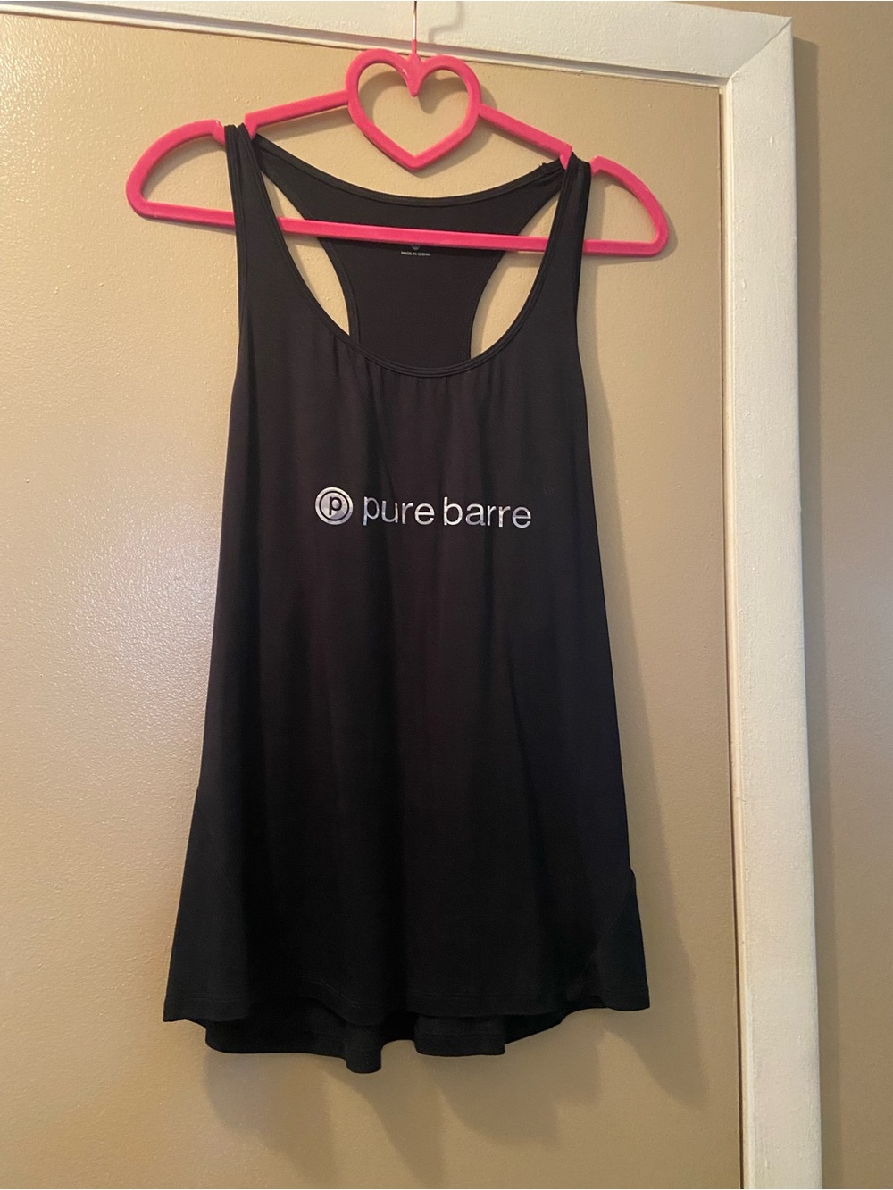 Tavi Noir Pure Barre Women's Black Racerback Tank! Medium! NWOT!